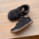 Trzewiki dziecięce ocieplane EMEL Orlean BAREFOOT Black z membraną EX2773D-3