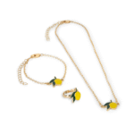 Zestaw biżuterii Konges Sløjd – Lemon Jewelry Set | Gold - obrazek 2