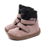 Zimowe trzewiki dziecięce wodoodporne MRUGAŁA Tami BAREFOOT Lawenda ocieplane