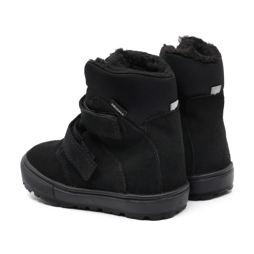 Zimowe trzewiki dziecięce wodoodporne MRUGAŁA Iwo Black ocieplane-chwali-pietka