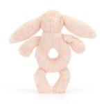 Króliczek JellyCat Grzechotka Pudrowy Róż 18 cm - obrazek 3