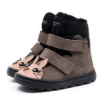 Zimowe trzewiki dziecięce wodoodporne MRUGAŁA Mali Bunny Grey ocieplane