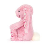 JellyCat Pluszowy Króliczek LUX Różowy z Kwiecistymi Uszami 31 cm - obrazek 3