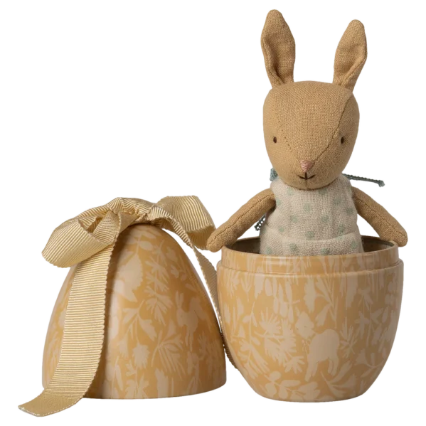 MAILEG jajko wielkanocne z królikiem Cream yellow