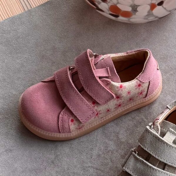 MRUGAŁA półbuty dziecięce LUMI BAREFOOT flamingo daisy