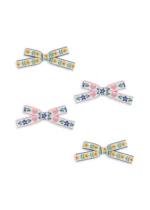 Konges Slojd 4-Pak Mini Spinek Do Włosów Bow White-Rose - obrazek 2