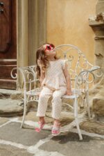 Konges Slojd Okulary Przeciwsłoneczne Dziecięce Flower Red - obrazek 3