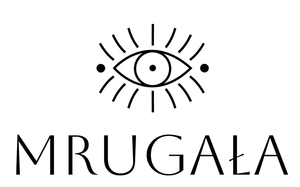 Logo marki Mrugała w formie logotypu z nazwą producenta