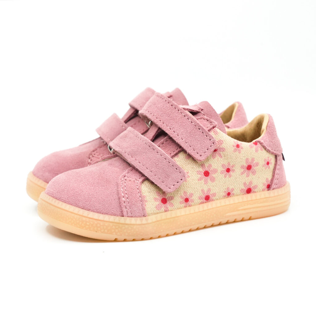 MRUGAŁA półbuty dziecięce LUMI BAREFOOT flamingo daisy