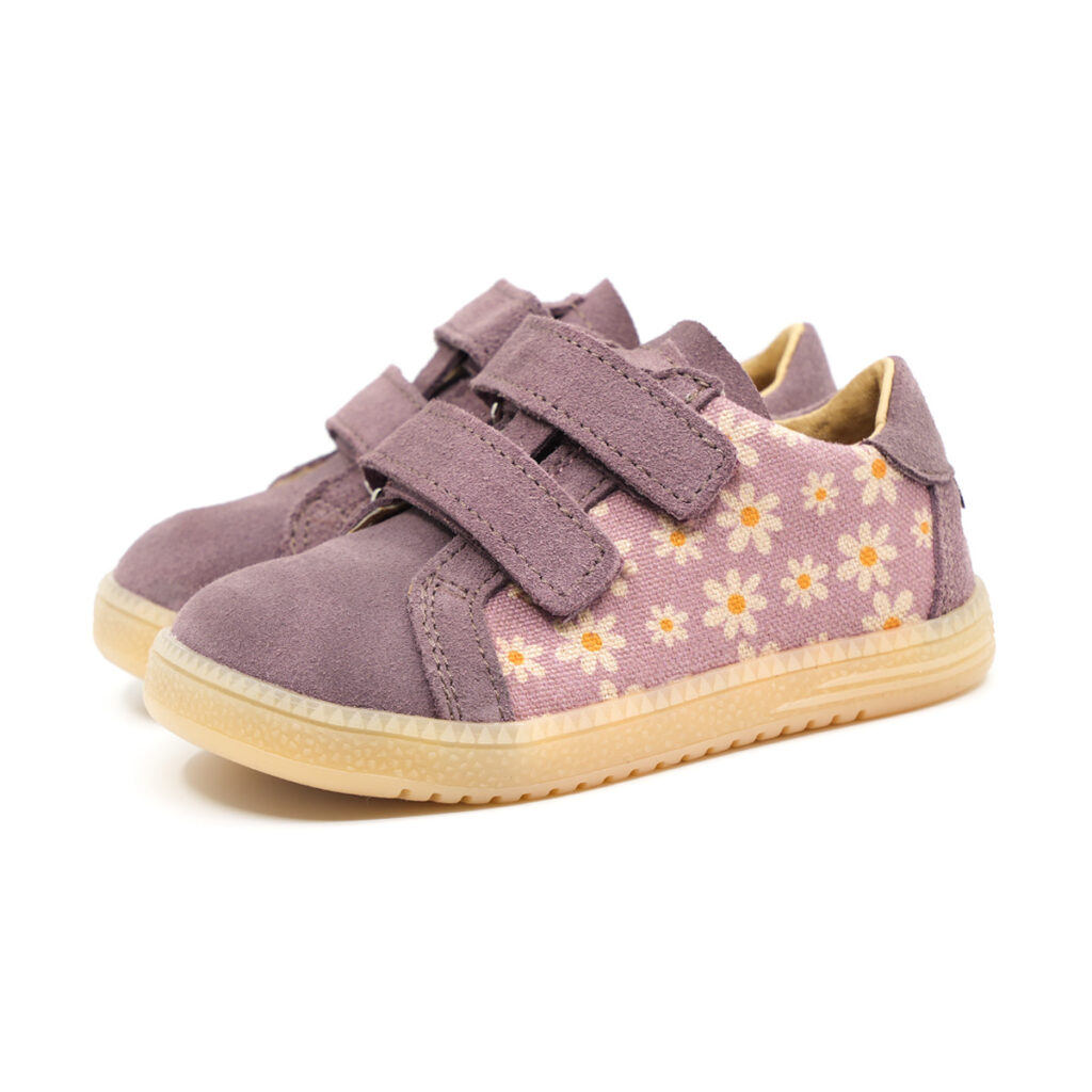 MRUGAŁA półbuty dziecięce LUMI BAREFOOT lawenda daisy