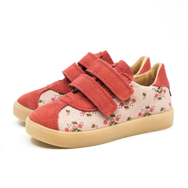 MRUGAŁA półbuty dziecięce PIKO koral bloom kwiatuszki