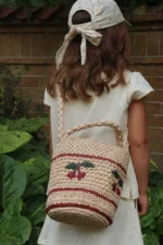 Konges Slojd Torebka dziecięca Koszyk Fiorella – raffia eggnog - obrazek 4