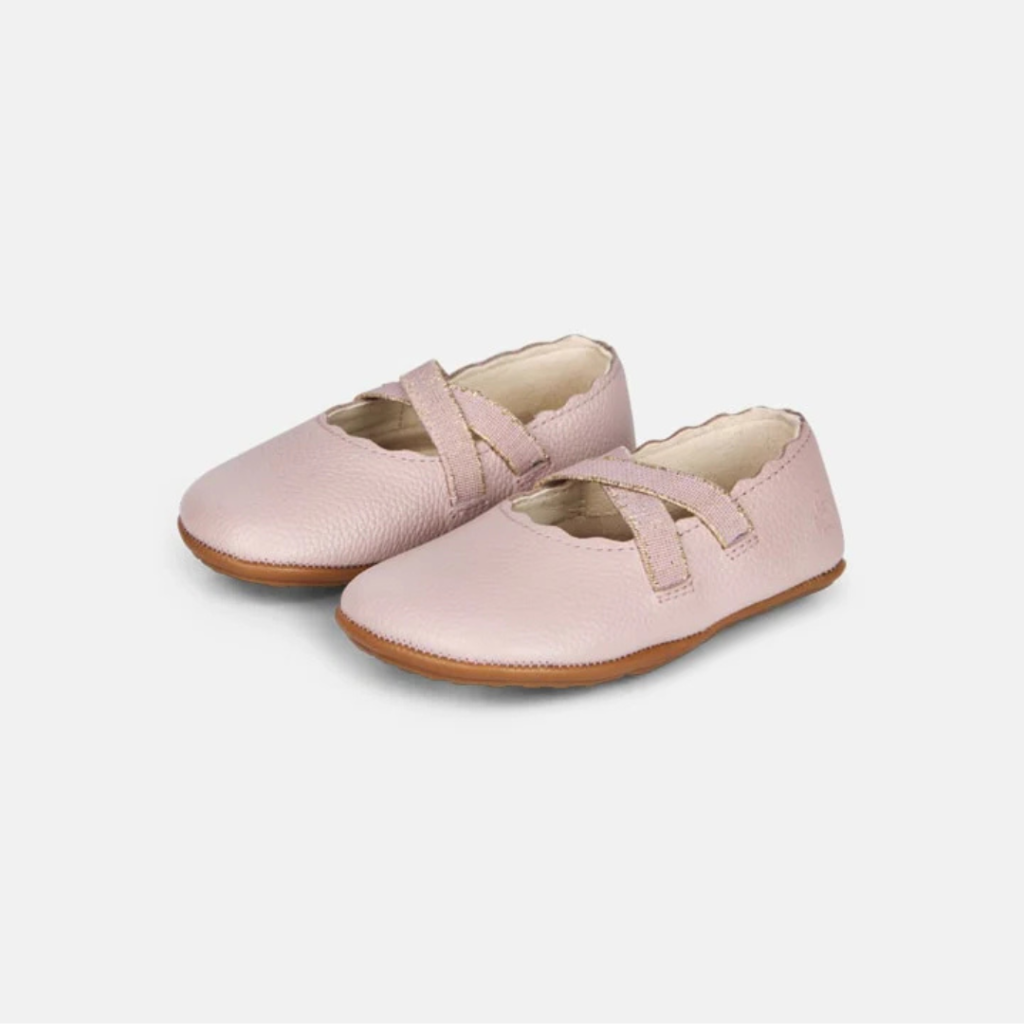 baleriny dziecięce Bundgaard Tamara old rose barefoot skórzane dla dziewczynki