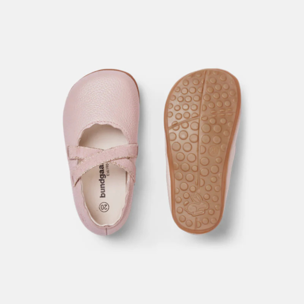 baleriny dziecięce Bundgaard Tamara old rose barefoot skórzane dla dziewczynki