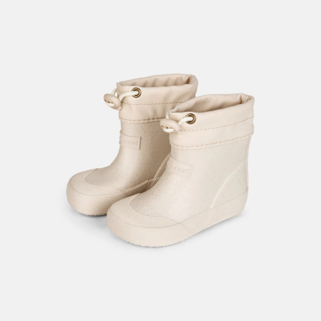 Lekkie kalosze dziecięce Bundgaard Ivory Sparkle barefoot