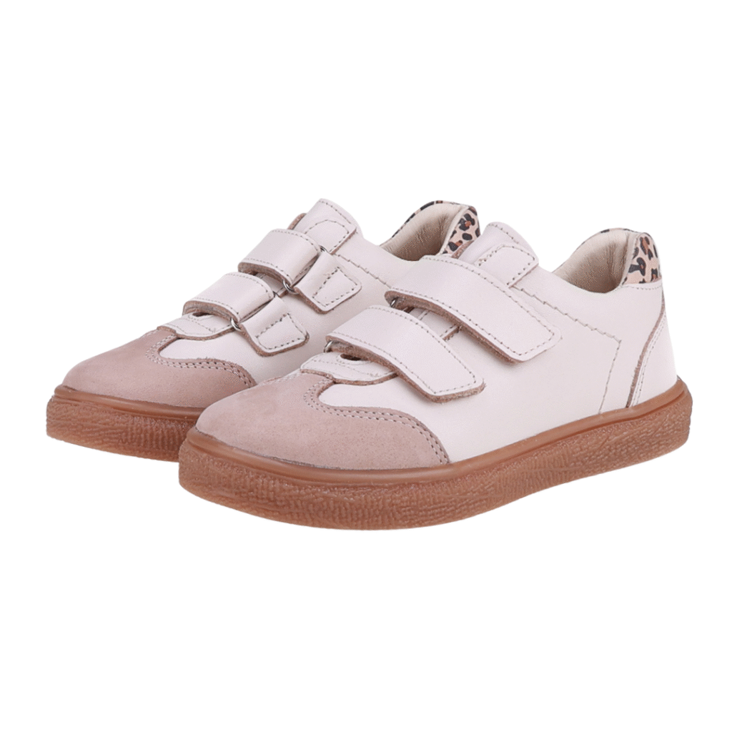 beżowe trampki dziecięce Emel Nelson skórzane półbuty dziecięce