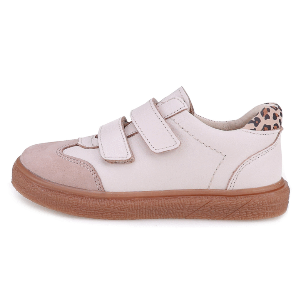 beżowe trampki dziecięce Emel Nelson skórzane półbuty dziecięceE 2708D-44 / E 2708MD-44