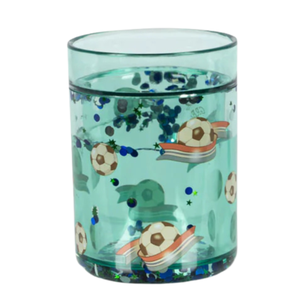 kubek dziecięcy Konges Slojd kick it z brokatem 180 ml