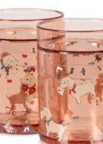 Konges Slojd Kubek dziecięcy GLITTER CUPS woof letter rose 180ml - obrazek 3