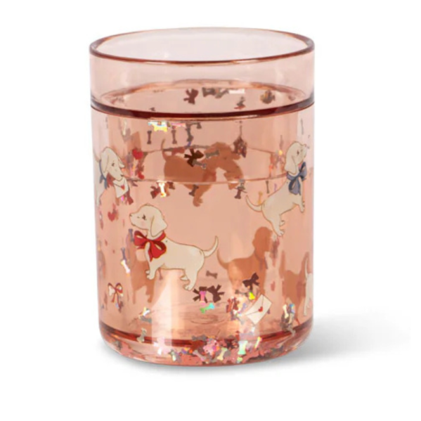 kubek dziecięcy Konges Slojd woof letter rose z brokatem 180 ml