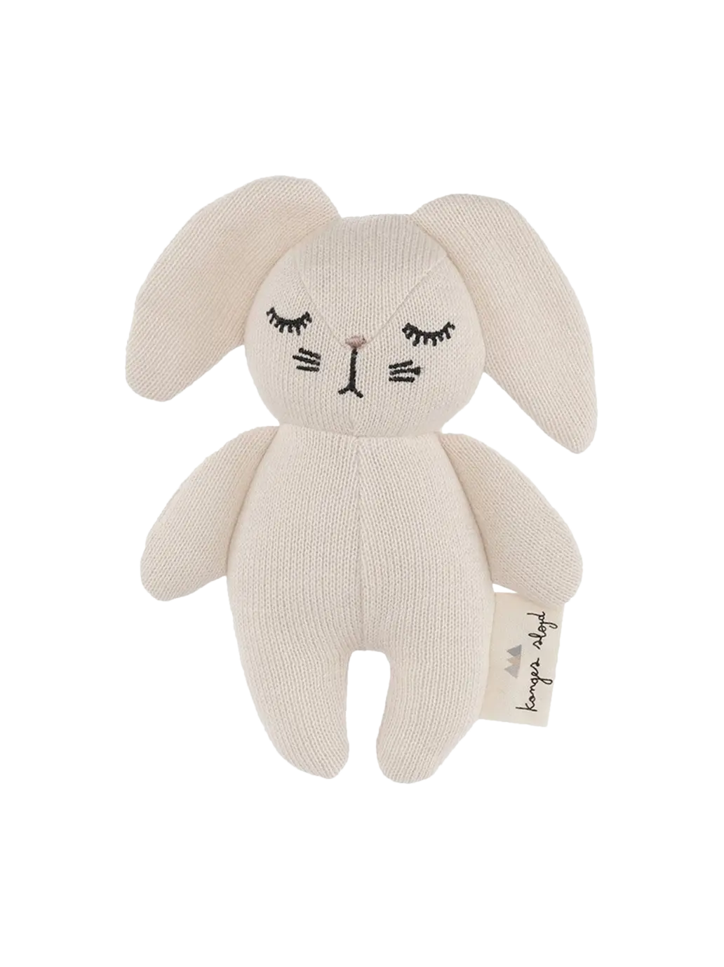 Konges Slojd Mini Rabbit Off White – przytulanka z organicznej bawełny 0+ Przytulanka dla niemowlaka Konges Slojd Mini Rabbit Off White