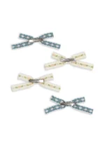 Konges Slojd Spinki do włosów z kokardkami dla dzieci 4-pack - obrazek 4