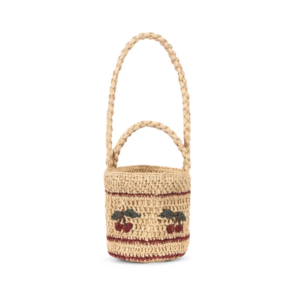 Konges Slojd Torebka dziecięca Koszyk Fiorella – raffia eggnog