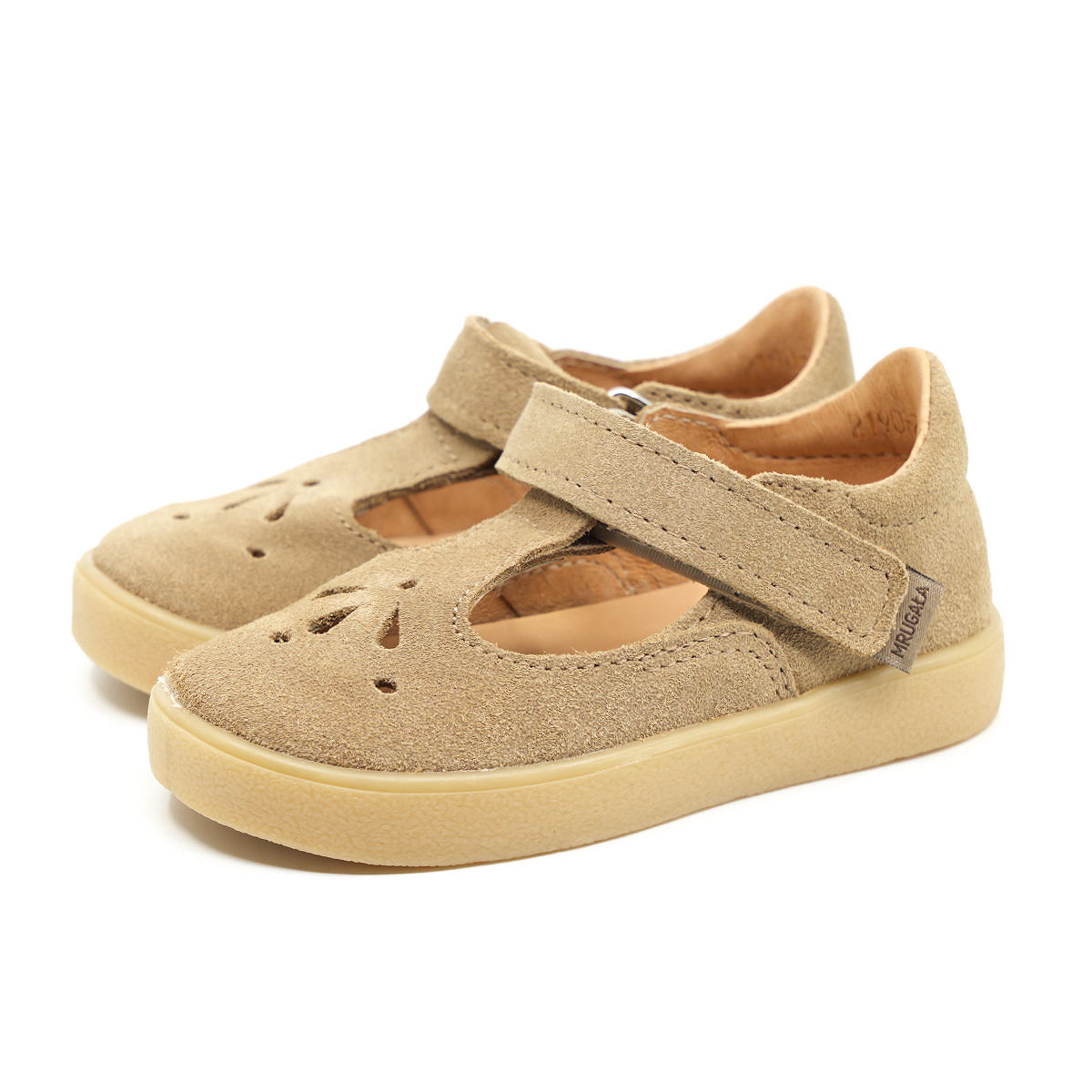 MRUGAŁA LUNA sand – skórzane baleriny dziecięce dla dziewczynki Baleriny dziecięce MRUGAŁA LUNA sand skórzane dla dziewczynki