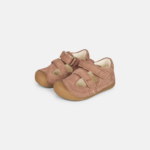 Bundgaard Petit Summer Mocha – sandały dziecięce barefoot zamsz