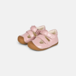 Bundgaard Petit Summer Vintage Rose – sandały dziecięce barefoot do nauki chodzenia