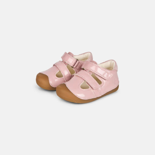 Bundgaard Petit Summer Vintage Rose – sandały dziecięce barefoot do nauki chodzenia