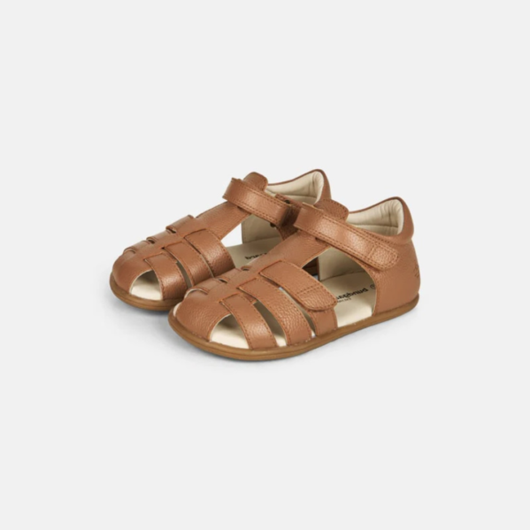 Bundgaard Rox Cognac – skórzane sandały dziecięce barefoot szerokie