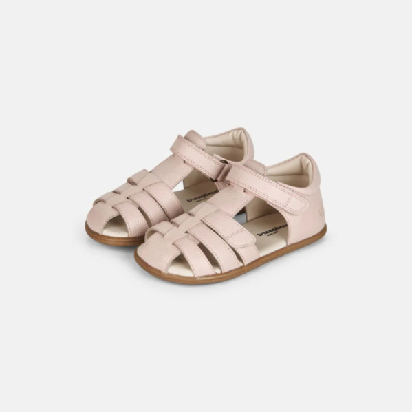 Bundgaard Rox Old Rose – skórzane sandały dziecięce barefoot szerokie