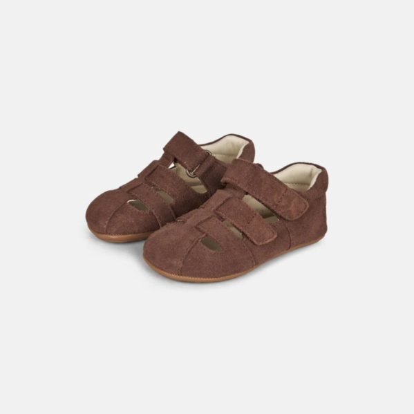 Bundgaard Tobias Mocha – lekkie sandały barefoot dla malucha na pierwsze kroki, regulowane zapięcie