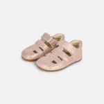 Bundgaard Tobias Old Rose Glitter – lekkie sandały barefoot dla dzieci do nauki chodzenia
