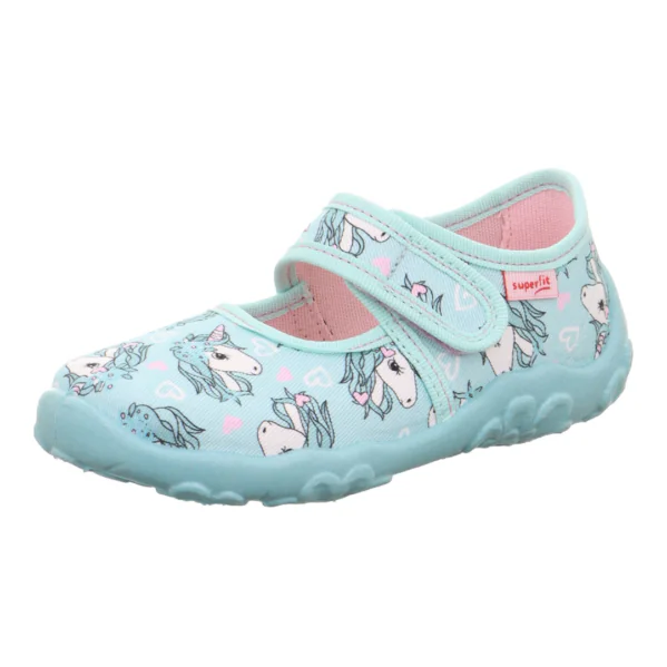 Kapcie do przedszkola Superfit Bonny Light Green Unicorn Chwali Piętka
