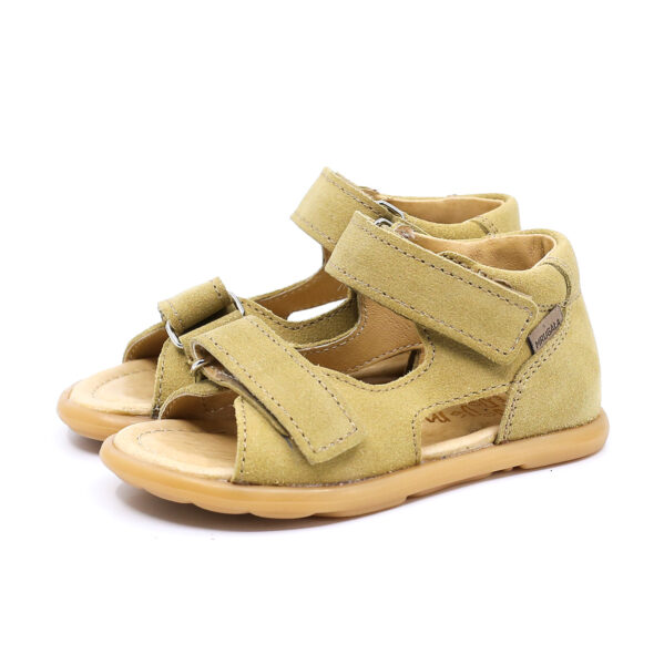 Sandały Mrugała Flo barefoot Limone 19–30 dla dzieci – skórzane sandały na lato, idealne dla dziewczynki i chłopca