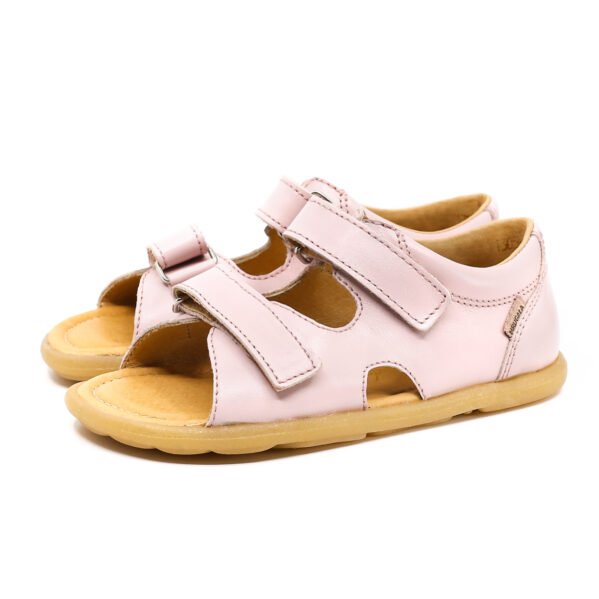 MRUGAŁA FLO Barefoot Rosa lico sandały dziecięce skórzane 31–35 Chwali Piętka