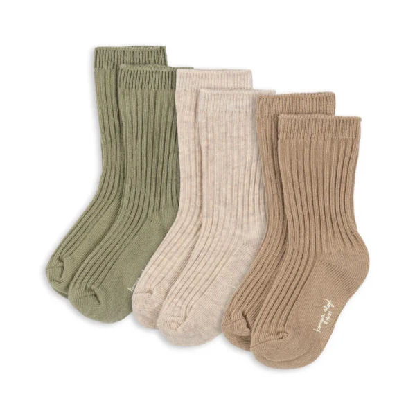 Skarpetki dziecięce Konges Slojd 3-pack Rib Socks Mix Pack – wygodne, bawełniane skarpetki z certyfikatem OEKO-TEX® STANDARD 100 dostępne w sklepie Chwali Piętka.