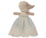 Baby Mouse in Gown - Mint 11cm