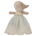Baby Mouse in Gown - Mint 11cm