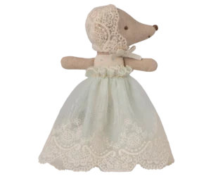 Baby Mouse in Gown - Mint 11cm