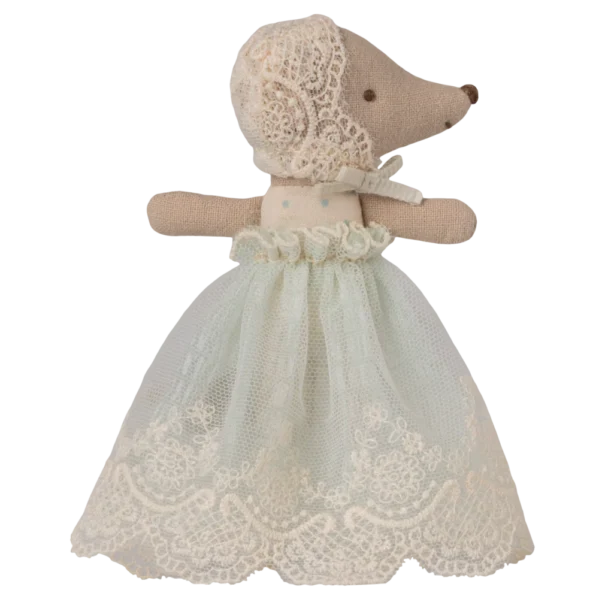 Baby Mouse in Gown - Mint 11cm