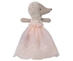 Baby Mouse in Gown - Powder 11 cm