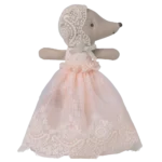 Baby Mouse in Gown - Powder 11 cm