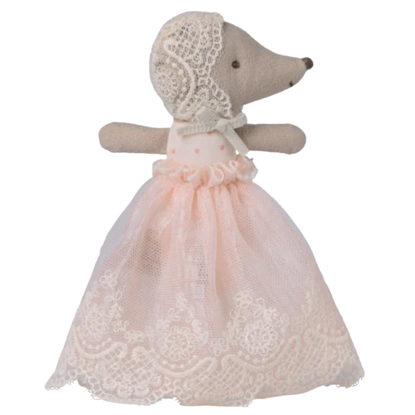 Baby Mouse in Gown - Powder 11 cm