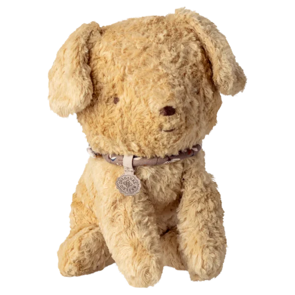 Maileg Puppy Small Soft Sand – pluszowy piesek w piaskowym kolorze 16cm