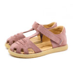 MRUGAŁA Sandały dziecięce LOLA Barefoot rosa – zabudowane