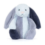Jellycat Króliczek Puddlesea Niebieski 31 cm Bashful Bunnies Chwali Piętka