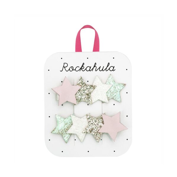 Rockahula Shimmer Star Clips spinki do włosów dla dziewczynki z błyszczącymi gwiazdkami